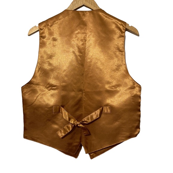 Quarters Womens Vintage Leather Western Snap Front Vest - Picture 3 of 5